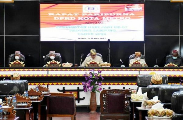 DPRD Gelar Rapat Paripurna HUT Provinsi Lampung Ke-57 Tahun 2021