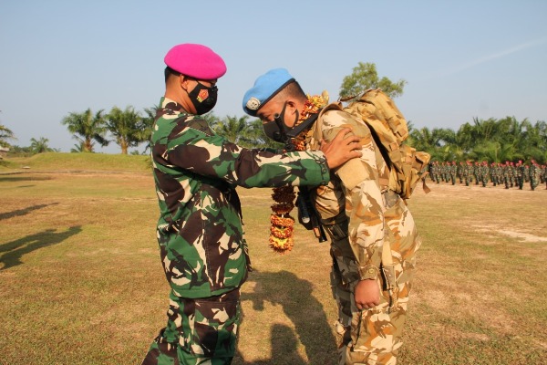 Batalyon Infanteri 8 Marinir Gelar Upacara Penutupan Satgas TNI Kontingen Garuda