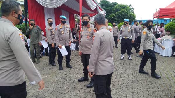 Sebanyak 237 Personel Polda Lampung Jalani Vaksinasi Covid-19
