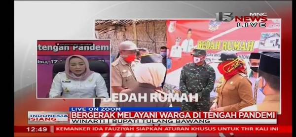 Bupati Tuba Paparkan Program BWM Live di Stasiun TV Swasta Nasional