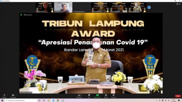 Gubernur Arinal Raih Penghargaan Pada Ajang Tribun Lampung Award 2021