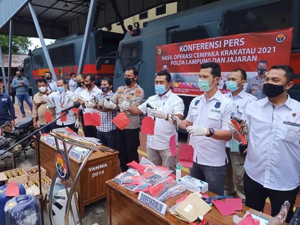 Operasi Cempaka Krakatau 2021, Ini Kasus Yang berhasil Diungkap Polda Lampung