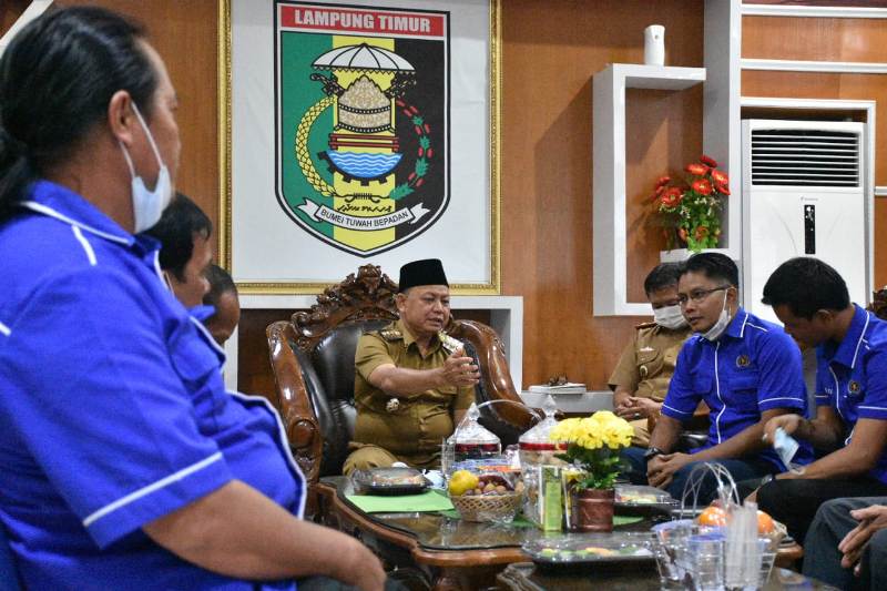 PWI Lampung Timur Lakukan Audiensi Dengan Bupati Dawam Rahardjo