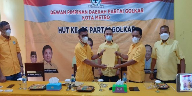 Ali Imron Jabat Plt. Ketua Partai Golkar Kota Metro