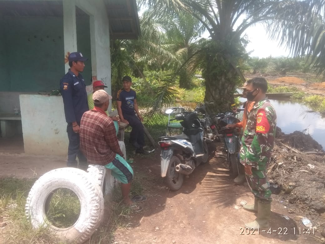 Masuki Musim Kemarau, TMMD Imbau Warga Sri Gading Muba Tak Bakar Lahan