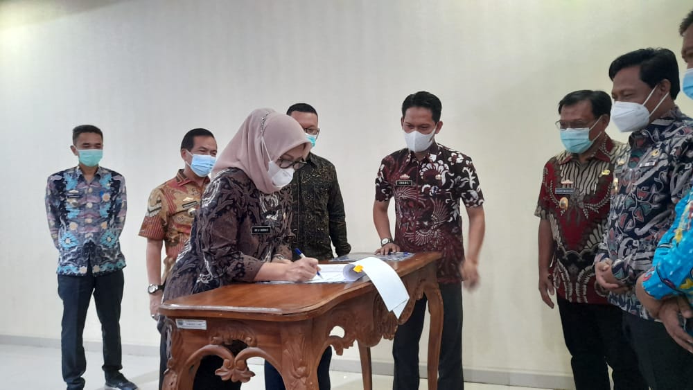 BPKAD Dan BPPRD Lamsel Tandatangani PKS dengan PT. Bank Lampung KC Kalianda