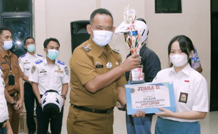 6 Pelajar di Pringsewu Jadi Pelopor Keselamatan Berlalu Lintas