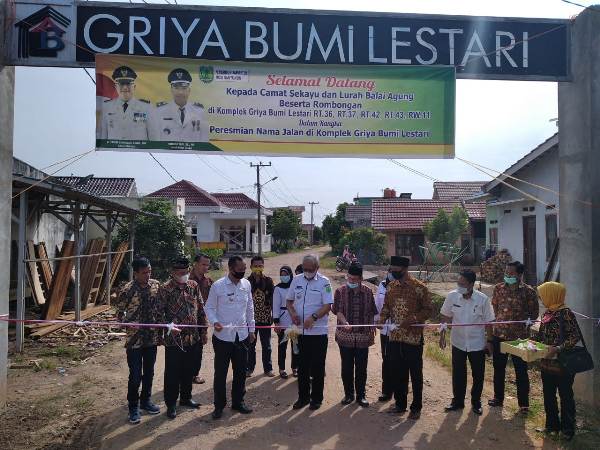 Camat Sekayu Hadiri Peresmian Nama Perumahan Griya Bumi Lestari
