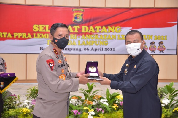 Kapolda Lampung Terima Kunjungan Peserta SSDN Lemhanas Program RIPPRA LXII Tahun 2021