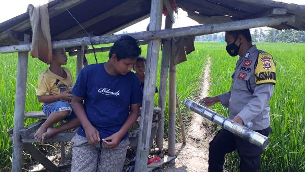 Polsek Wonosobo Imbau Anak-anak tak Main Meriam Bambu