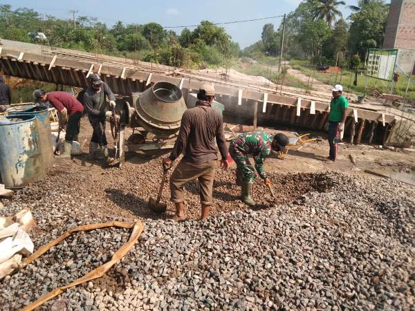 Pembangunan Fisik Pra TMMD Kodim 0401/Muba Capai 75 Persen