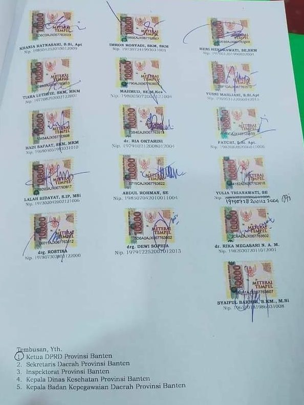 Puluhan Pejabat Dinkes Banten Mengundurkan Diri Berjemaah, Ada Apa?