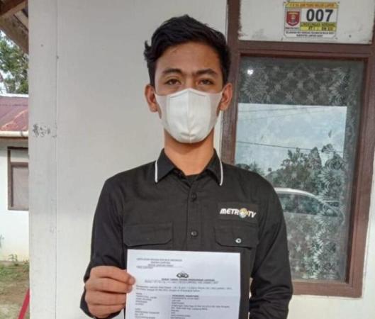 Di Intimidasi Saat Bertugas, Wartawan Metro TV Lampung Lapor Polisi