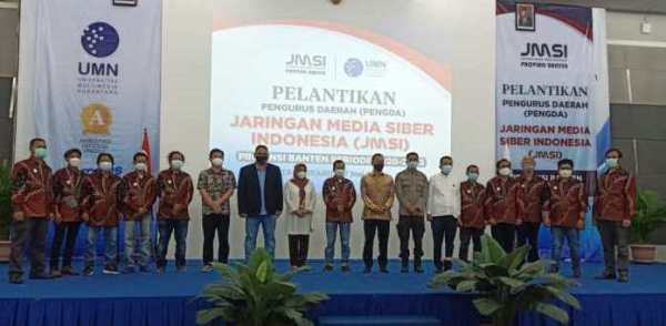 Kasubbid Penmas Polda Banten Hadiri Pelantikan JMSI Banten