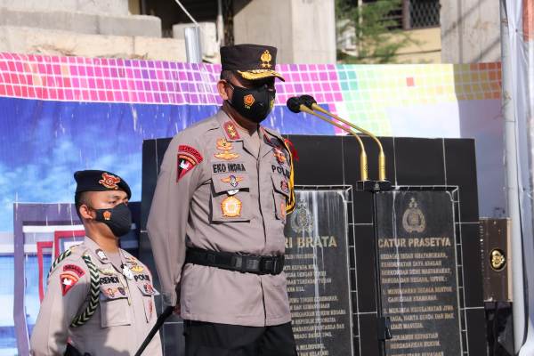 Kapolda Sumsel Pimpin Apel Pagi Halal Bihalal Dan Test G-Nose
