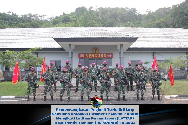 14 prajurit Terbaik Elang Samudra Yonif 7 Marinir Ikuti Lattap Rupanpur Tahun 2021