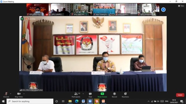 KPU Provinsi Lampung Sosialisasikan Surat Keputusan KPU RI nomor 290 Tahun 2021