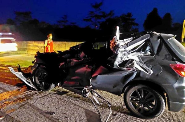 Waka Polres Lampung Utara Kompol Rosef Bersama Ajudan Kecelakaan di Tol Trans Sumatera