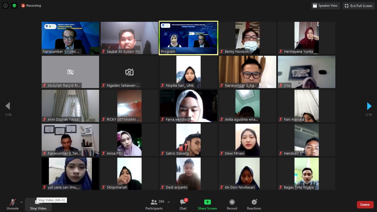 Webinar Perdana Literasi Digital Menkominfo Di Kota Bandar Lampung