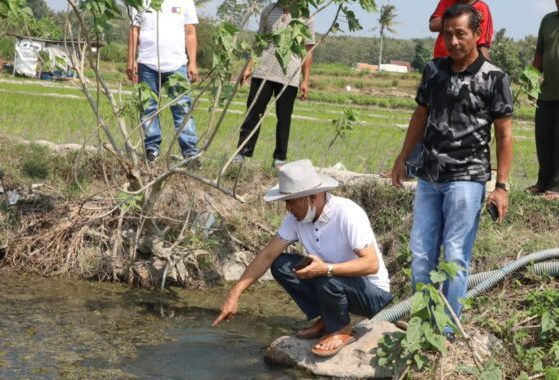 Nanang Tinjau Embung di Desa Jati Mulyo Yang Miliki Potensi Air Panas