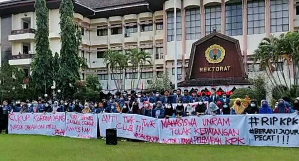 Mahasiswa Unram Tolak Kuliah Umum Ketua KPK Firli Bahuri