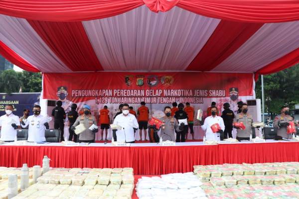 Polda Metro Jaya Gagalkan Peredaran 1,1 Ton Sabu