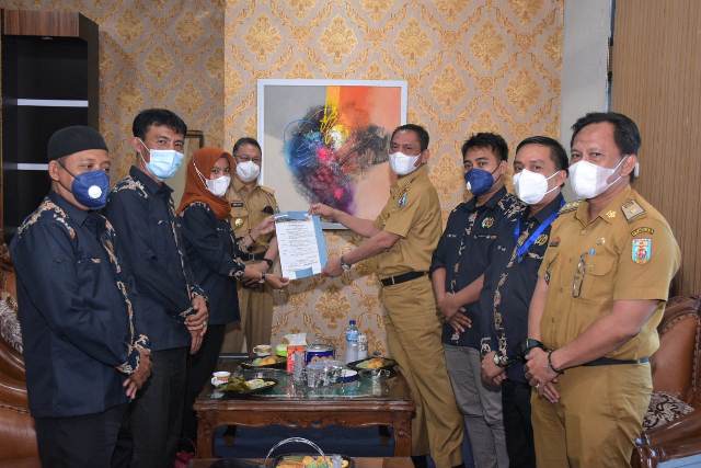 Pengurus PWI Way Kanan Audiensi Dengan Pemkab Way Kanan