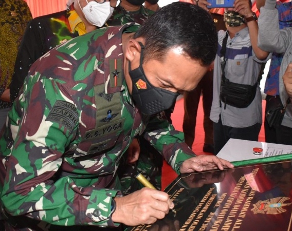 Danrem 043/Gatam Resmikan Nama Makodim 0411/Lampung Tengah Menjadi 0411/Kota Metro