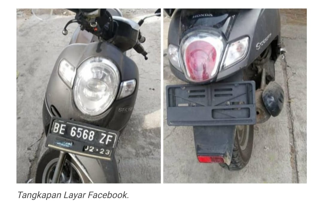 Motor Milik Dede ‘Mayat dalam Plastik’ Ditemukan di Natar Lampung Selatan