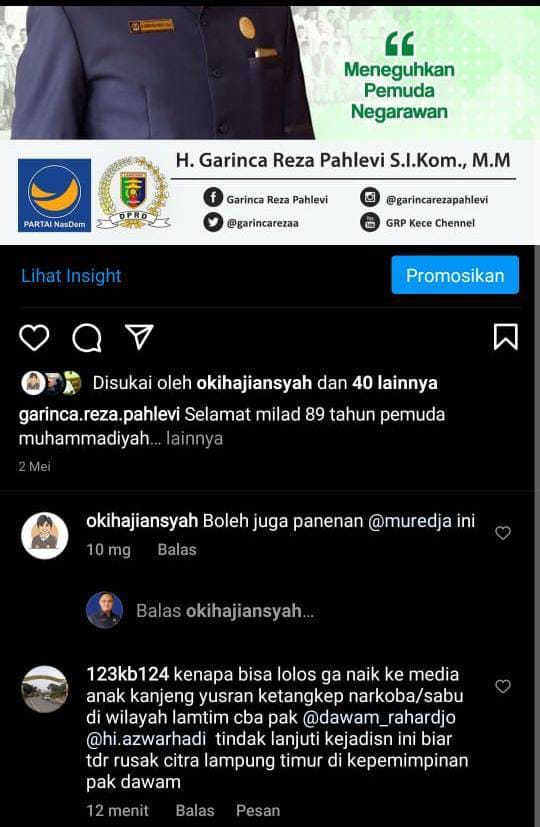 Salah Satu Anggota Disebut Tertangkap Gunakan Sabu, Ketua Bapilu Partai Nasdem Lampung Timur Tak Terima