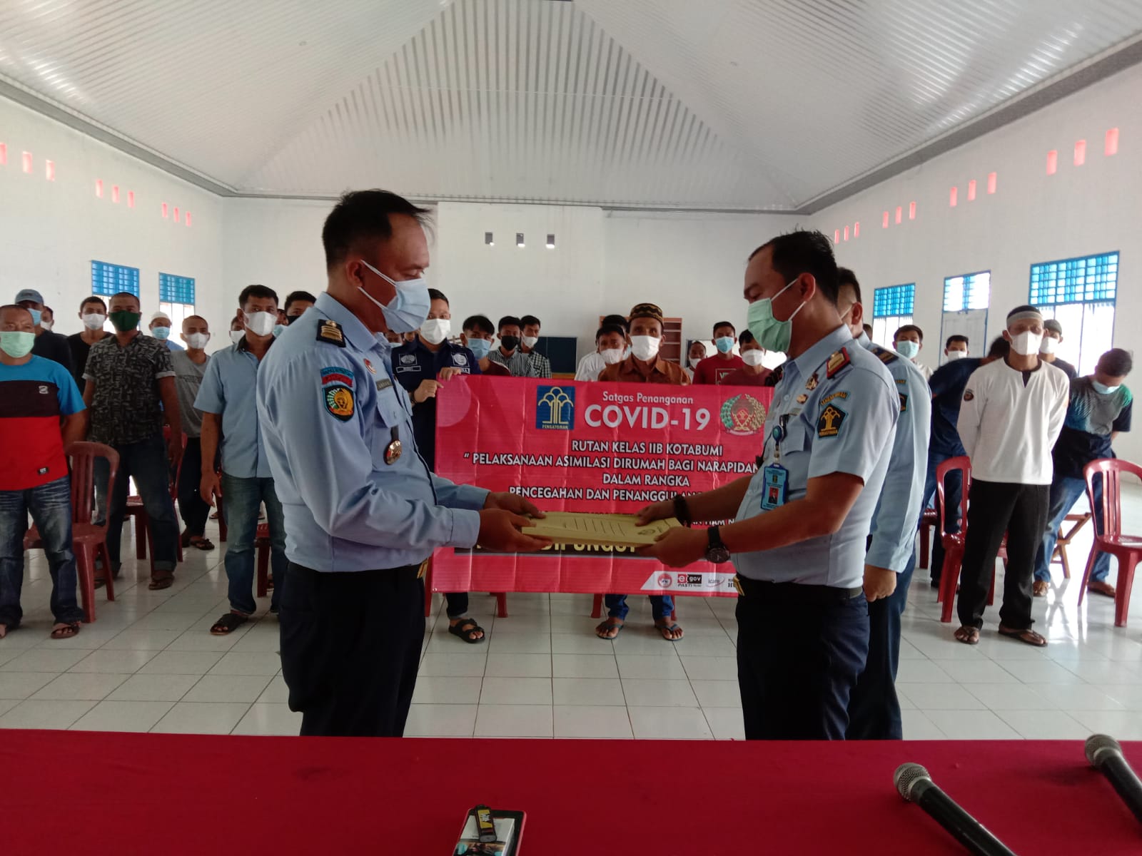 55 Warga Binaan Pemasyarakatan di Rutan Kelas IIB Kotabumi Mendapatkan Hak Asimilasi