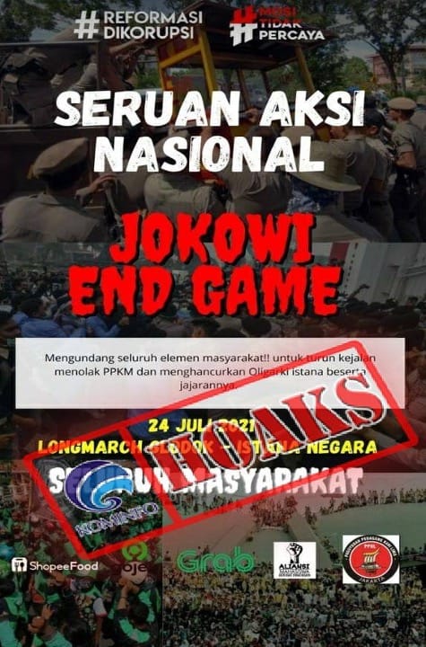 Seruan Unjukrasa di Jakarta Hoax, Polres Metro Jakarta Pusat Amankan Enam Orang di Monas