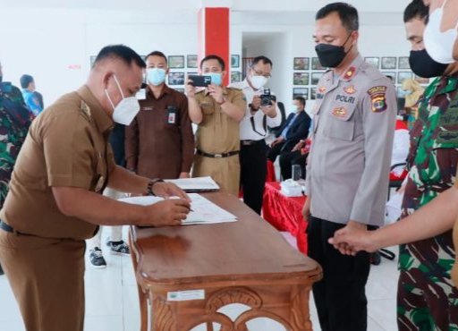 Pemkab Lamsel Lakukan MoU Bersama Dengan Kepolisian Resor Lamsel, Kodim 0421 dan Perguruan Tinggi Lampung