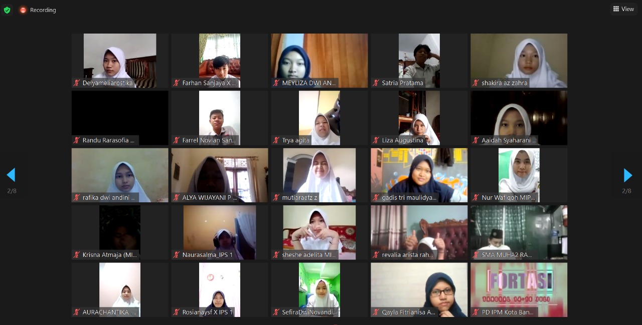 Sukseskan Pelajar Cakap Digital: IPM Bandar Lampung Selenggarakan Fortasi Virtual 2021