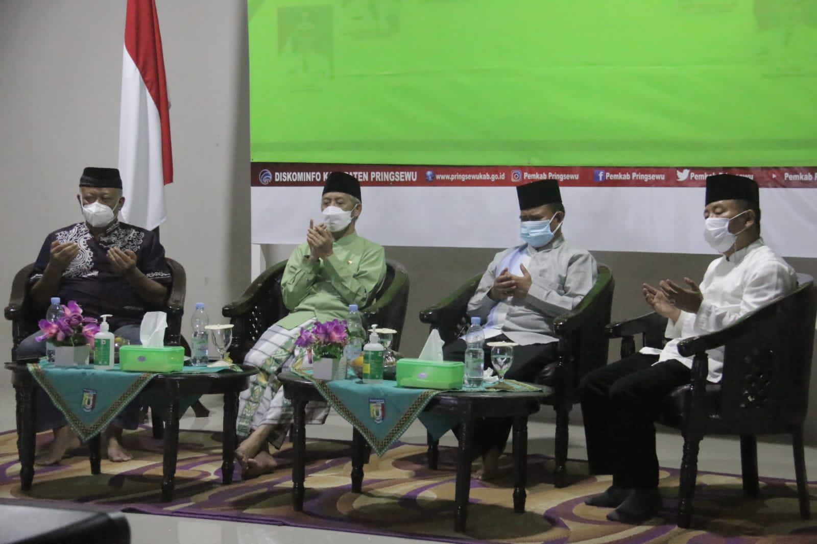 Bupati Pringsewu Ikuti Zikir dan Doa Kebangsaan 76 Tahun Indonesia Merdeka