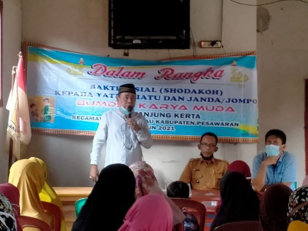 Akhiri Masa Tugas Direktur Bumdes Desa Tanjung Kerta Jamaluddin Berbagi dan Santuni Anak Yatim