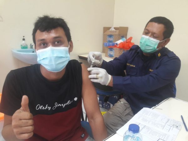 Sebanyak 1400 Dosis, PT SMI Gelar Vaksinasi Tahap 2, Gandeng KKP Kelas II Banten