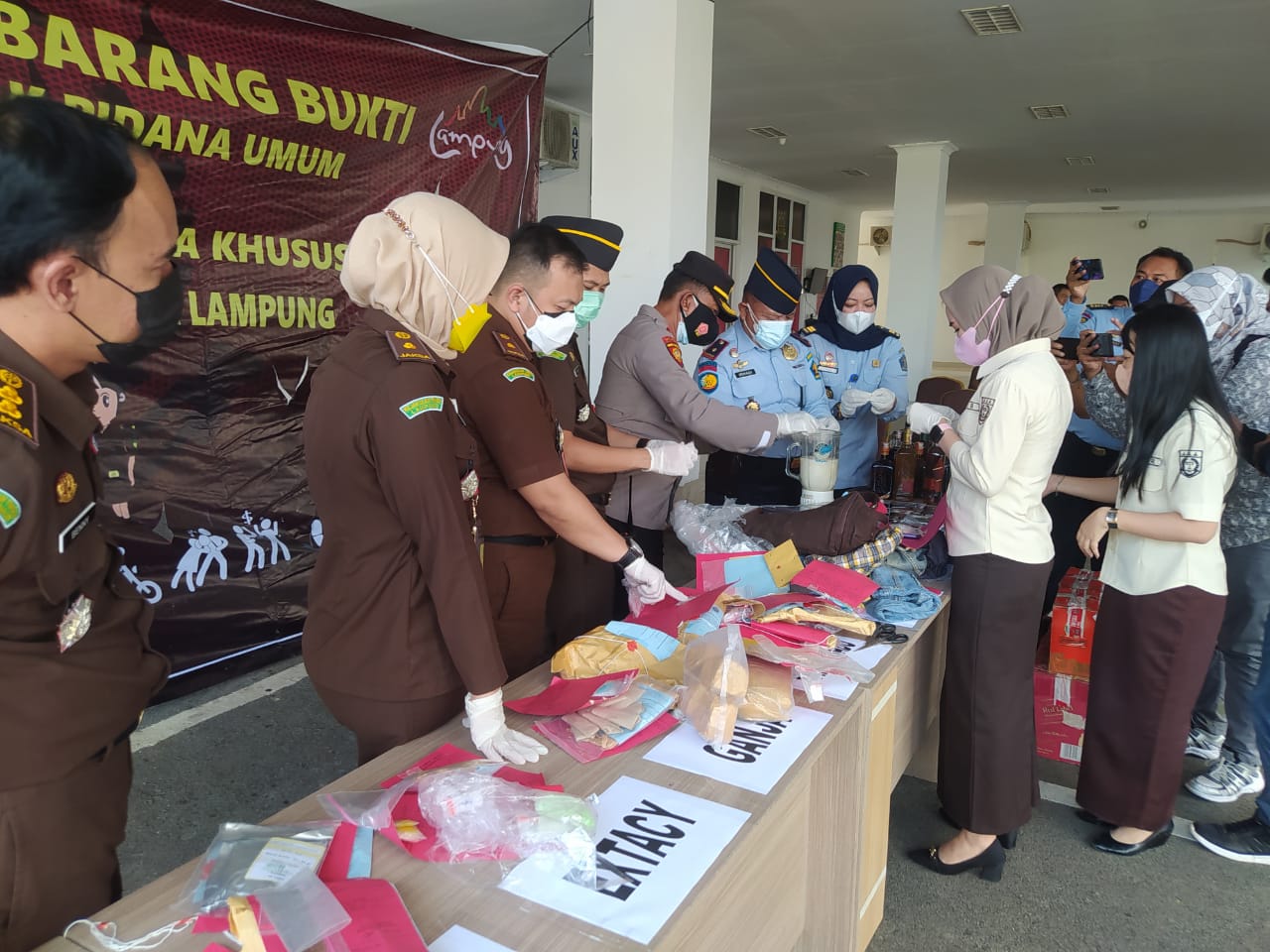 Kepala Rupbasan Hadiri Pemusnahan Barang Bukti Incracht di Kejari Bandar Lampung
