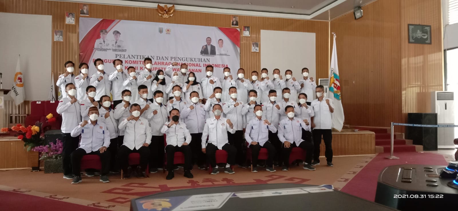 Ketua Umum Koni Lampung Kukuhan Pengurus Way Kanan Masa Bakti 2021-2025