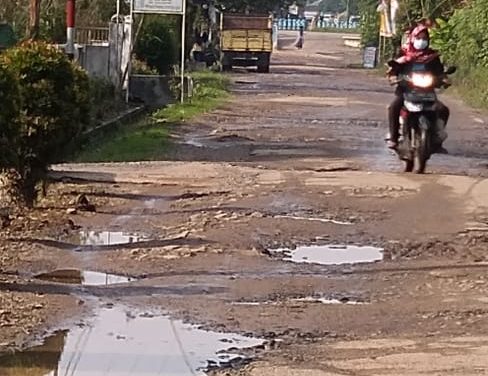 Lapor Pak Dawam, Jalan Kabupaten di Desa Sawo Lampung Timur Rusak Parah