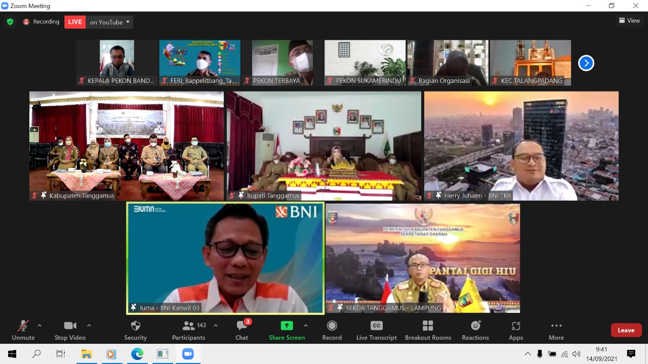 MoU dengan BNI, Pemkab Tanggamus Sosialisasikan Pembiayaan KUR