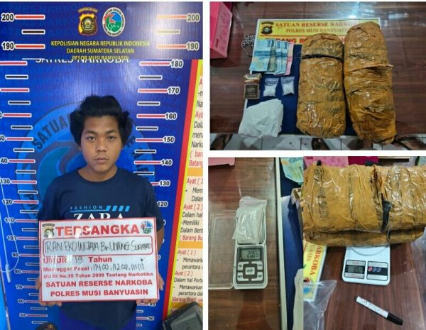 Polres Muba Ringkus Pengedar Narkoba di Halaman Masjid