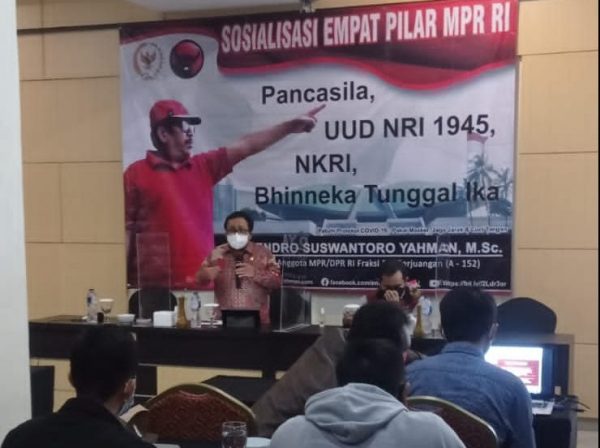 Endro Suswantoro Yahman Sosialisasi 4 Pilar Kebangsaan MPR RI di Pringsewu