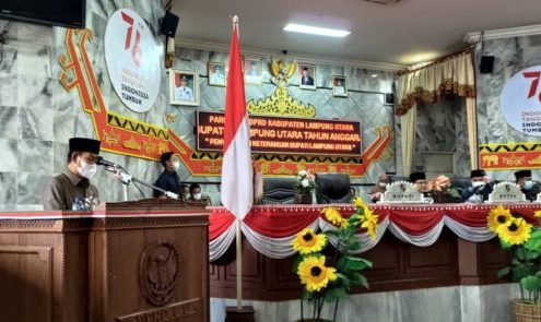 DPRD Lampura Gelar Sidang Paripurna Perubahan Rancangan APBD dan Raperda 2021