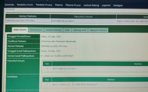 Gara Gara Postingan FB Istri Kadis di Lampung Utara Jadi Terdakwa UU ITE