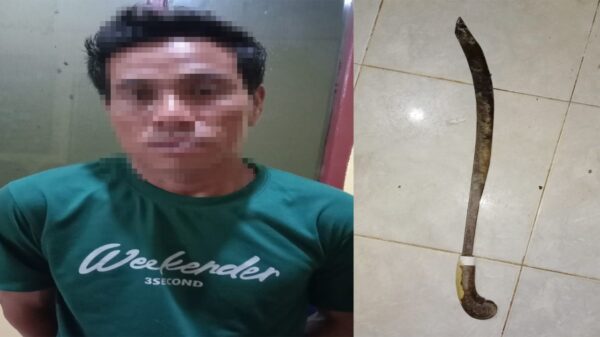 Polsek Dente Teladas Tangkap Pelaku Pengancaman Bersenjata Golok, Ini Kronologinya