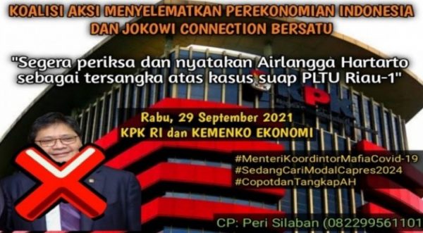 Beredar Desakan KPK Usut Airlangga Hartarto Dalam Kasus Korupsi PLTU Riau-1