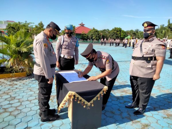 Polres Mesuji Gelar Upacara Sertijab Kasat Narkoba