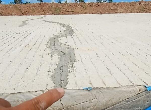 Proyek Rigid Beton Kebun Raya Itera Senilai Rp16 Miliar Amburadul?