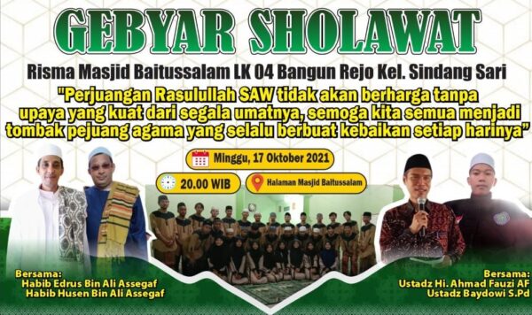 Memperingati Maulid Nabi 1443 H Risma Masjid Baitusslam Siapkan Agenda Tahunan